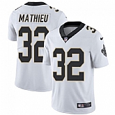 Nike Men & Women & Youth Saints 32 Tyrann Mathieu White Vapor Limited Stitched Jersey,baseball caps,new era cap wholesale,wholesale hats